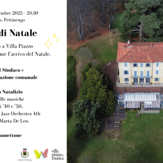 Pettinengo, auguri di Natale a Villa Piazzo: saluti del Sindaco e concerto jazz