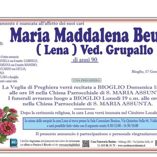 Maria Maddalena Beuto (Lena), ved, Grupallo Maria Maddalena Beuto (Lena), ved, Grupallo