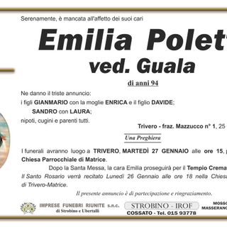 Emilia Poletti, ved. Guala