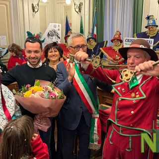 Carnevale protagonista a Biella, consegnate le chiavi della città al Gipin e alla Catlina (foto di Davide Finatti per newsbiella.it)