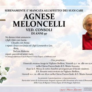 Agnese Meloncelli, ved. Consoli
