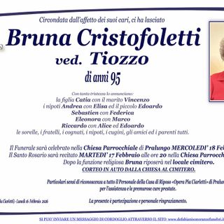 Bruna Cristofoletti, ved. Tiozzo