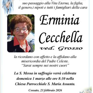 Erminia Cecchella, ved. Grosso