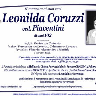 Leonilda Coruzzi, ved. Piacentini