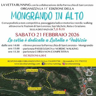 Ci si prepara a correre, sabato arriva l’11° edizione di Mongrando in Alto