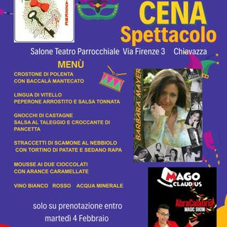 A Chiavazza una serata pensata per tutti: la "Magica Cena Spettacolo”