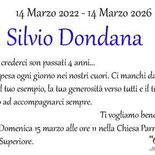 Silvio Dondana, anniversario