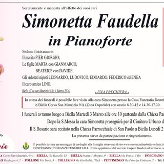 Simonetta Faudella in Pianoforte