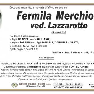 Fermila Merchiori, ved. Lazzarotto