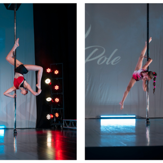 Cesena, ottimi risultati per le giovani atlete biellesi al “Butterfly Evolution Pole”, nella foto Garavaglia e Barbera
