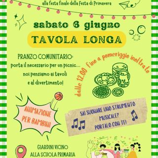 Al Villaggio arriva la “Tavola Longa”: pranzo comunitario, musica e giochi per tutti