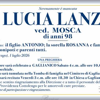 Lucia Lanza, ved. Mosca