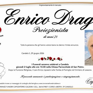 Enrico Drago, Proiezionista