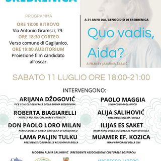 A Gaglianico si ricorda il genocidio di Srebrenica