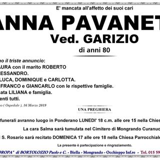 necrologio pavanetto