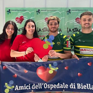 Biella, sport e solidarietà: la staffetta della generosità passa dal Rugby al nuoto.