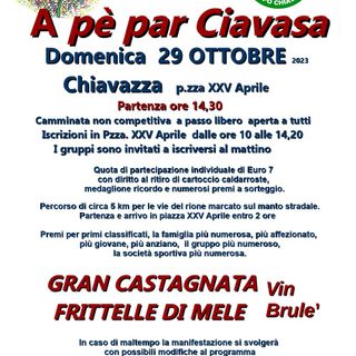“A pé par Ciävasa”, domenica 29 ottobre la 41° edizione - Foto Gruppo Alpini di Chiavazza