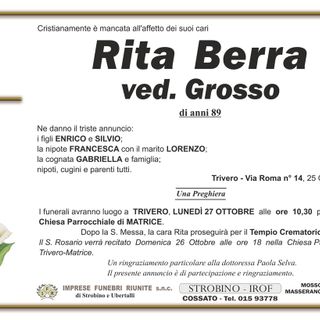Rita Berra ved. Grosso