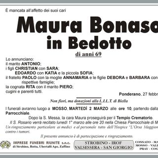 Maura Bonaso in Bedotto