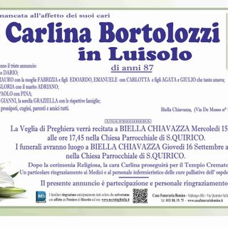 Carlina Bortolozzi in Luisolo