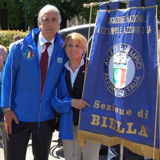 Paola Buzzo con il presidente del Coni Giovanni Malagò
