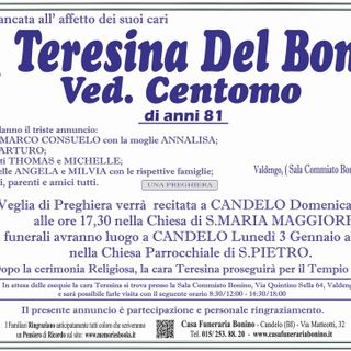 Teresina Del Bon, ved.Centomo