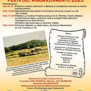 Ringraziamento 2025: oggi festeggiano i carrettieri biellesi.