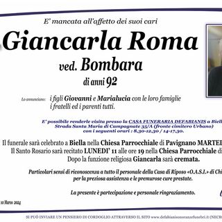 Giancarla Roma ved. Bombara