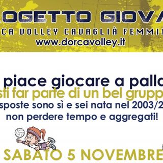 Cavaglià: Il Dorca Volley organizza un Open Day per il Progetto Giovani