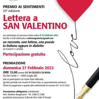 Lettere a San Valentino, Premio nazionale ai Sentimenti 2022