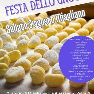 A Miagliano la 20° Festa del Gnocco - Foto Oratorio di Miagliano