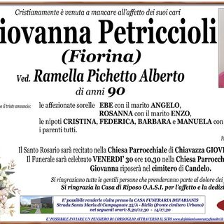 Giovanna Petriccioli (Fiorina), Ved, Ramella Pichetto Alberto