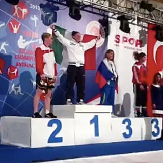 Nicole Perona con il tricolore sul gradino più alto del podio