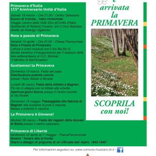 Muzzano: Tante iniziative in programma per la primavera