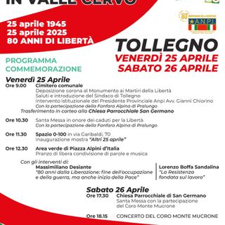 Celebrazione 25 Aprile in Valle Cervo