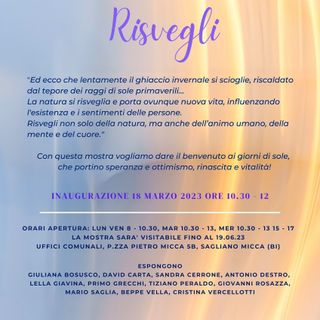 A Sagliano Micca la mostra “Risvegli” - Foto Comune Sagliano Micca