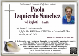 Paola Izquierdo Sanchez Ved. Scagliotti