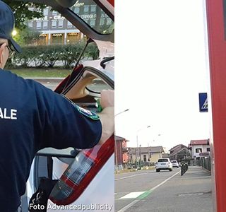 Sulla destra uno degli speed check presenti a Candelo