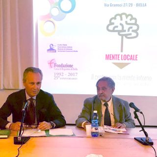 Da sinistra, Franco Ferraris, presidente della Fondazione CRB e Franco Ferlisi, presidente AIMA (foto Vincenzo Lerro)