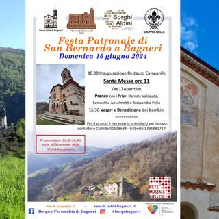 Festa patronale di San Bernardo: si inaugura il restauro del campanile.