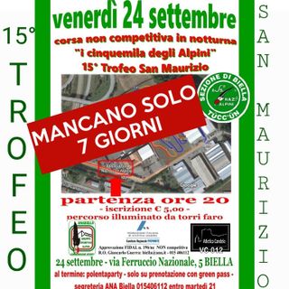 Torna la corsa podistica notturna degli alpini: ecco quando