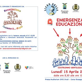 "Emergenza educazione, costruiamo la gentilezza", un convegno dedicato ai ragazzi