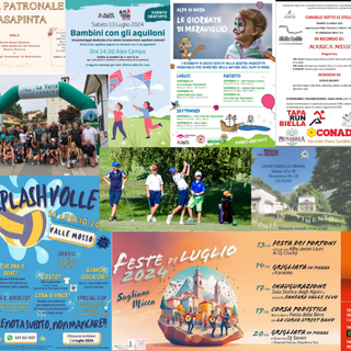 I consigli di newsbiella.it per gli eventi del fine settimana: 12, 13 e 14 luglio 2024.