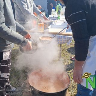 Anche a Vigellio oggi la distribuzione della fagiolata FOTO di Nicola Rasolo per newsbiella.it