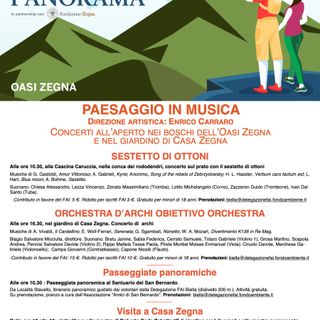 Giornata Nazionale FAI del Panorama, gli eventi all'Oasi Zegna