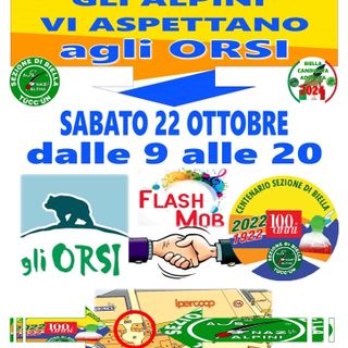 Per i 100 anni della sezione di Biella, gli Alpini della sede di via Ferruccio organizzano un Flashmob