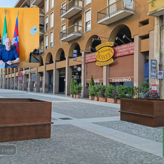 Biella, nuovo arredamento in piazza Vittorio Veneto. Franceschini: "Al vaglio anche la riqualificazione di viale Matteotti" FOTO Mattia Baù per newsbiella.it