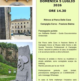 Passeggiata guidata con  racconti di pietra e di cave, di scalpellini e di avventure dentro e oltre la Bürsch