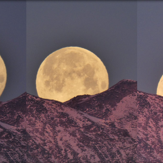 Il tramonto della Luna del Lupo ripreso da piazza Falcone a Biella, foto di Paolo Rosazza Pela