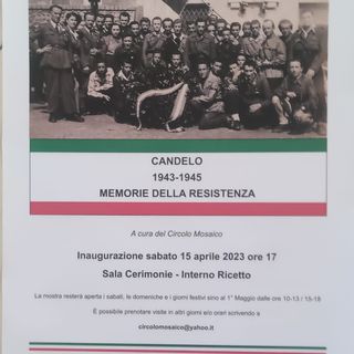 Circolo Mosaico a Candelo inaugura la mostra “Memorie della Resistenza”
